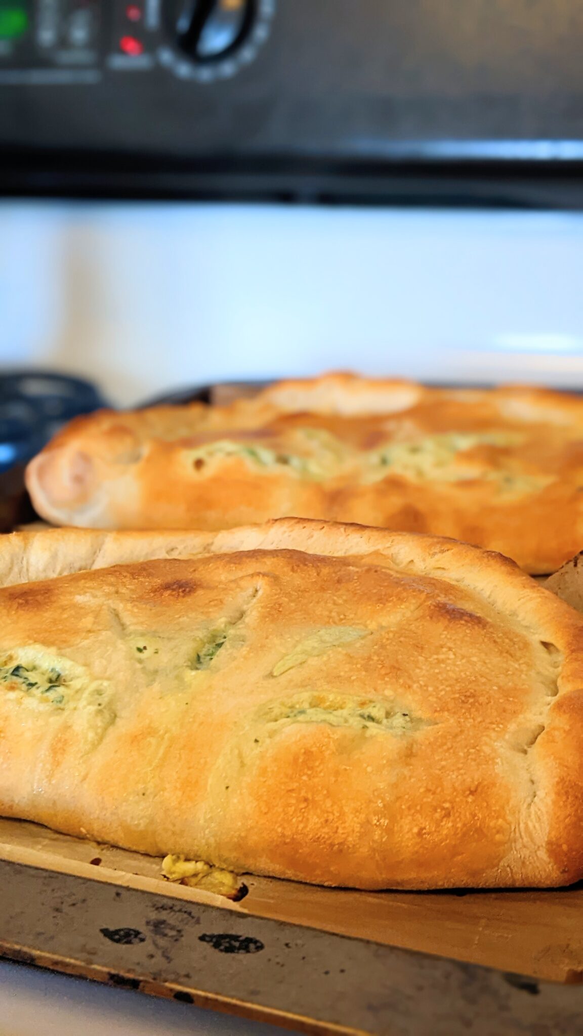 Spinach & Artichoke Ricotta Calzone - Embracing The Home