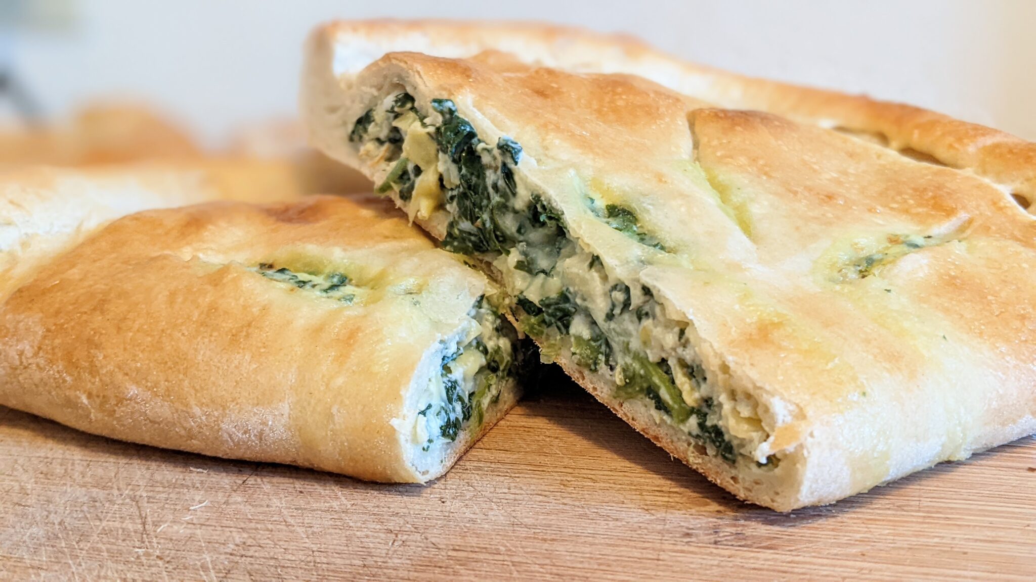 Spinach & Artichoke Ricotta Calzone - Embracing The Home